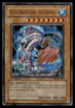 Yu-Gi-Oh TCG Fury from the Deep #SD4-EN001 Ocean Dragon Lord UR ,1st Ed. - Image 1