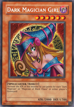 Heavily Played Dark Magician Girl - MFC-000 - Secret Rare - Unlimited Edition - - Image 1