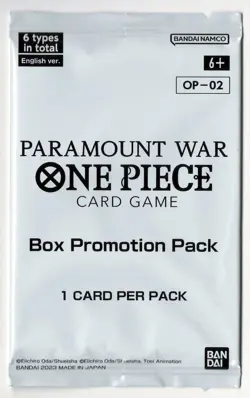 ONE PIECE OP-02 PARAMOUNT WAR BOX PROMOTION PACK 1 CARD SEALED - Image 1