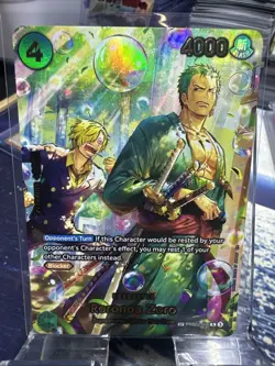 One Piece CCG Roronoa Zoro PRB02-006 OP14 The Azure Sea’s Seven Special Print - Image 1