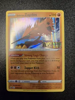 Galarian Zapdos SWSH124 Stamped Black Star Promo Holo Pokemon Card - Image 1