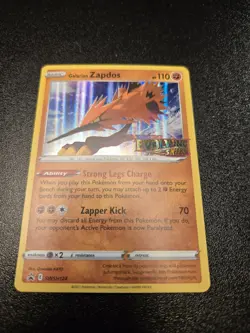 Galarian Zapdos SWSH124 Stamped Black Star Promo Holo Pokemon Card - Image 3