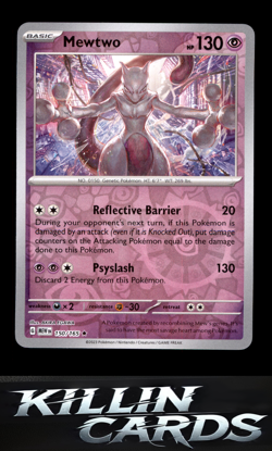 Reverse Holofoil Mewtwo 150/165 Pokemon Rare SV: Scarlet & Violet 151 Card NM - Image 1