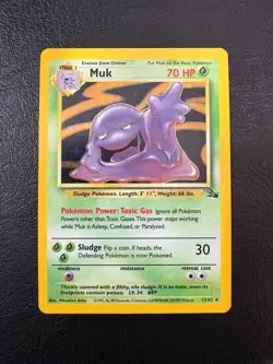Pokemon WOTC 1999 Fossil Base Set Muk Holo Rare Vintage Pokemon Card - Image 1