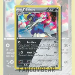 SHINY Bisharp HOLO RARE - 64/114 Steam Siege card 2016 Pokemon - MP - Image 2