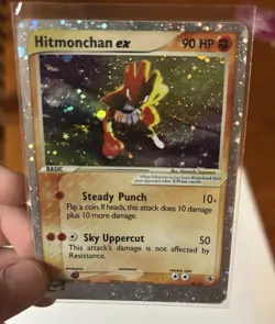 Pokemon TCG Hitmonchan EX Ruby and Sapphire Holo Ultra Rare Card 98/109 - Image 2