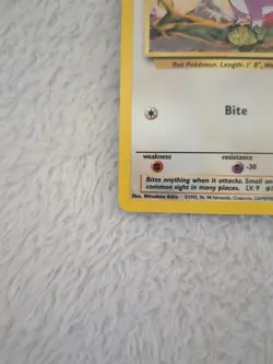 Rattata Base Set Common WOTC 61/102 Pokemon Card - EXCELLENT LP - Image 4