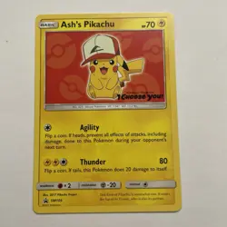 Ash's Pikachu SM109/10/11/12/13/14 Black Star Promo Pokemon Card Mint Condition - Image 2