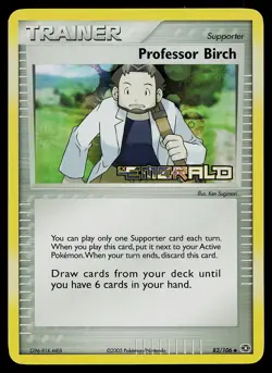 Pokemon Card - Professor Birch Emerald 82/106 Reverse Holo Stamped - Image 1