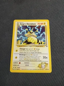 Lt. Surge's Electabuzz 6/131 Holo Gym Heroes Pokemon Card WOTC - Lightly Played - Image 1
