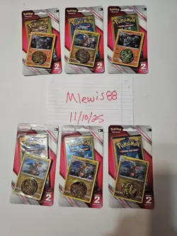 Pokemon TCG Sun & Moon Lot of 6 (2) Mini Packs (3 cards each) w/ promo card - Image 1