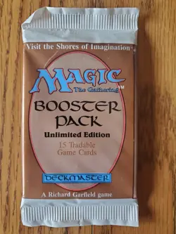 MAGIC THE GATHERING UNLIMITED Factory Sealed Booster Pack NO RESERVE INCREDIBLE! - Image 1