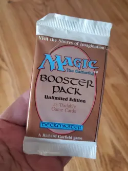 MAGIC THE GATHERING UNLIMITED Factory Sealed Booster Pack NO RESERVE INCREDIBLE! - Image 3