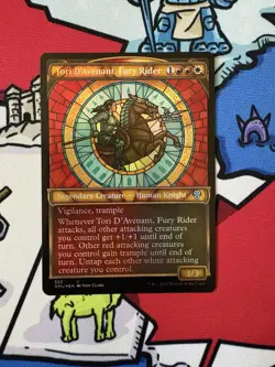 Tori D’Avenant, Fury Rider x1 Mtg Foil Stained Glass Showcase Dominaria United - Image 1