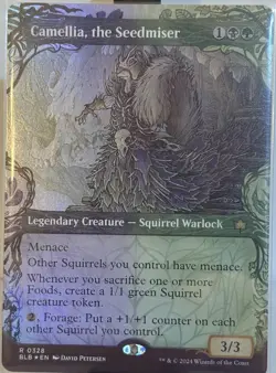 MTG Camellia, the Seedmiser (Showcase) Bloomburrow Foil Rare NM - Image 1