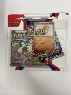 New Pokemon TCG 2 Scarlet & Violet 3-Pack Booster Blister Factory 820650853289 - Image 1