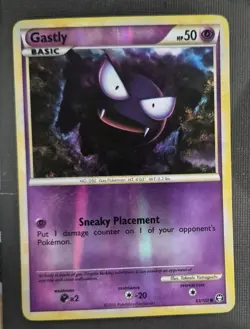 Pokemon GASTLY 63/102 Reverse Holo (2010 Triumphant) LP - Image 1