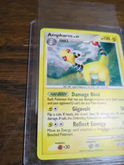Ampharos 1/127 Holo Rare Platinum Pokemon TCG - NM 🔥 SWIRL - Image 2