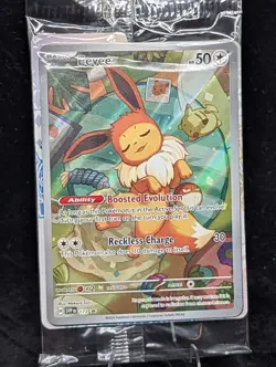 Pokemon TCG Eevee #173 Prismatic Evolutions ETB Black Star Holo Promo Sealed! - Image 1