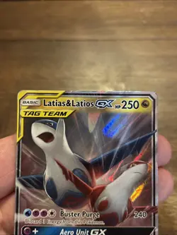 Pokemon Latias & Latios GX 113/181 Holo Rare Tag Team Sun & Moon Team Up - Image 2