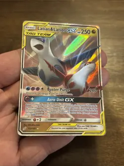 Pokemon Latias & Latios GX 113/181 Holo Rare Tag Team Sun & Moon Team Up - Image 4