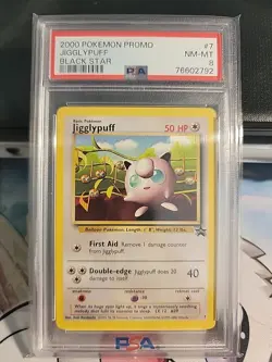 2000 Pokemon Promo #7 - Jigglypuff - Mint - Black Star - PSA 8 - Image 1