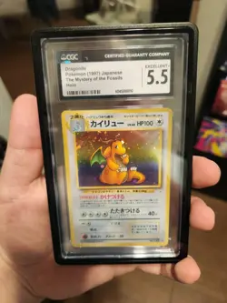 1997 Fossil Dragonite Holo. CGC Grade 5.5-Japanese Pokemon TCG - Image 1