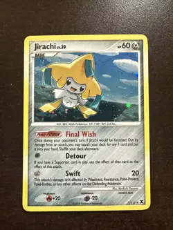Jirachi LV. 39 Holo 7/111 MP Pokemon TCG Rising Rivals - Image 1