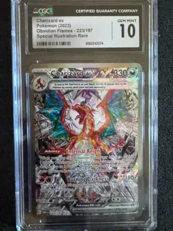 2023 Pokemon Obsidian Flames Charizard ex Full Art SIR #223/197 CGC 10 - Image 1