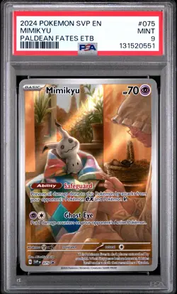 2024 POKEMON SVP EN-SV BLACK STAR PROMO #075 MIMIKYU PSA 9 - Image 1