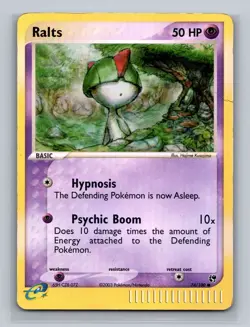 Pokemon Ralts Sandstorm 74/100 Reverse Holo MP-HP Crease - Image 1