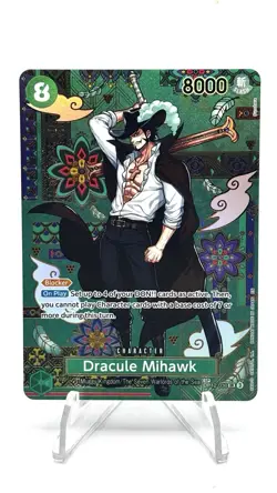 One Piece Dracule Mihawk - OP12-030 (SP) - The Azure Sea’s Seven (OP14) English - Image 1