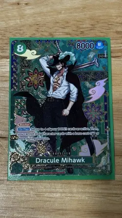 One Piece Dracule Mihawk - OP12-030 (SP) - The Azure Sea’s Seven (OP14) English - Image 2