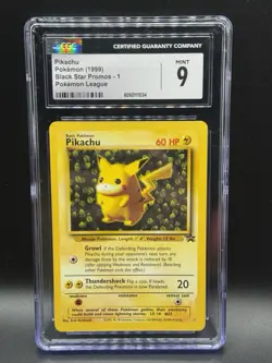 CGC 9 MINT Ivy Pikachu 1999 Black Star Promo 1 Pokemon League Pokemon Card - Image 1