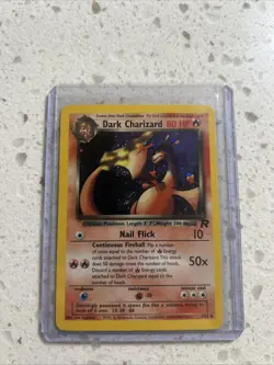 Pokemon TCG Team Rockets Dark Charizard Unlimited Holo Card - Image 1