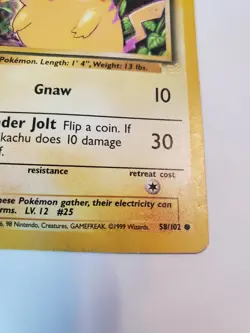Pokemon TCG E3 Stamped Pikachu Card 58/102 Yellow Cheeks - Image 3