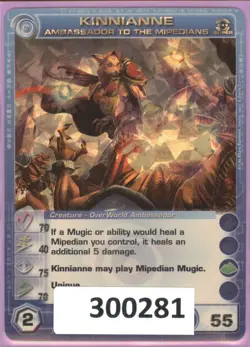 (300281) KINNIANNE 70/40/75/70/55 (4 Max Stats) Super Rare Foil Chaotic Card - Image 1