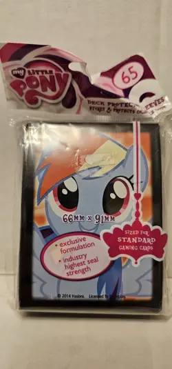 ULTRA PRO MY LITTLE PONY RAINBOW DASH STANDARD SIZE CARD SLEEVES 65CT NEW SEALED - Image 1
