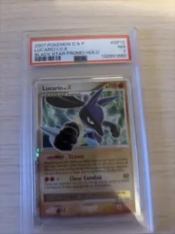 Pokemon TCG Lucario LV.X Holo Card DP12 PSA 7 - Image 1