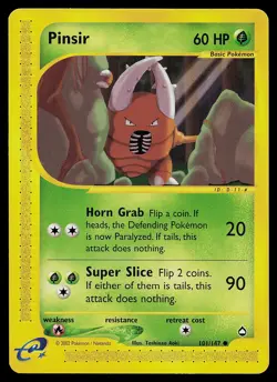 Pokemon Card - Pinsir Aquapolis 101/147 Common - Image 1