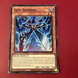 MP23-EN176 Soul Scissors : Super Rare Card : 1st Edition : YuGiOh TCG - Image 1