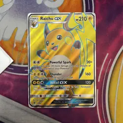 Raichu GX SM90 Black Star Promo Full Art Holo Sun & Moon Pokemon Card 2017 NM - Image 1