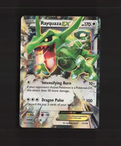 Rayquaza EX 75/108 Roaring Skies Ultra Rare Holo Pokemon Card DMG - Image 1