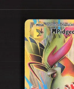 Mega M Pidgeot EX 105/108 Evolutions Full Art Ultra Rare Holo Pokemon Card DMG - Image 3
