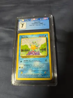 Pokemon Graded Card Squirtle Base Set Unlimited 63/102 CGC 7 - Image 1
