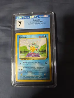 Pokemon Graded Card Squirtle Base Set Unlimited 63/102 CGC 7 - Image 2