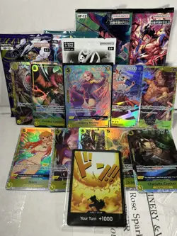 One piece TCG LOT packs and cards under market value! $121 total value - Image 1