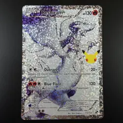 Reshiram 113/114 Pokemon Celebrations Black & White Holo Full Art Card - Image 1