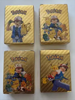55 Card decks Of Pokemon Gold Foil Cards (4 Decks, Fan Art Only) - Image 1