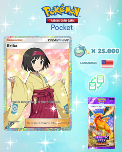 Pokemon TCG Pocket - Erika Full Art Card (English) - Image 1